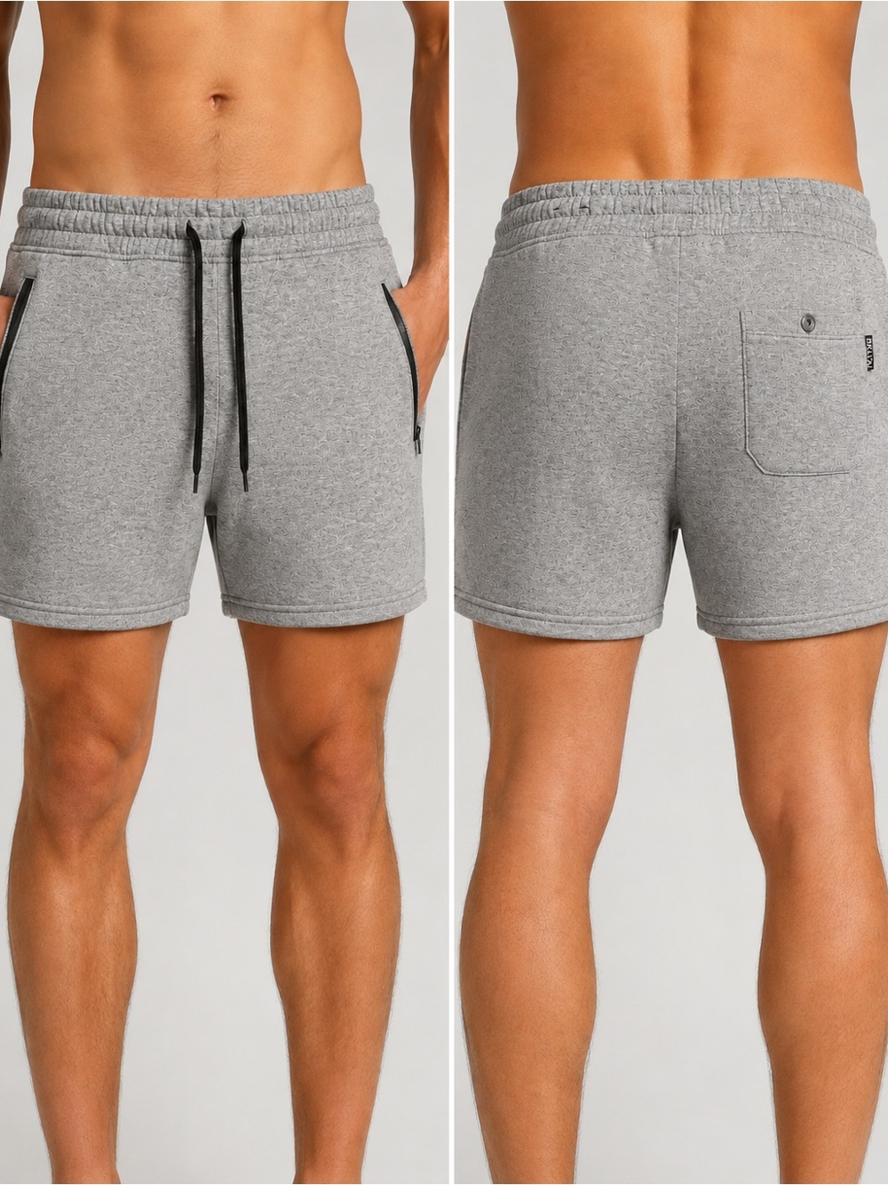 Brooklyn Cloth Gray Athletic Knit Drawstring Shorts